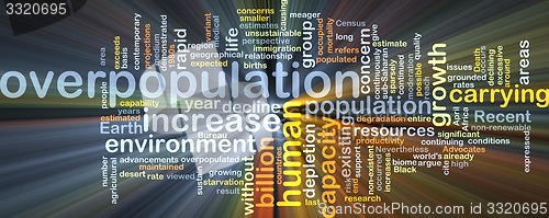 Image of Overpopulation background concept glowing