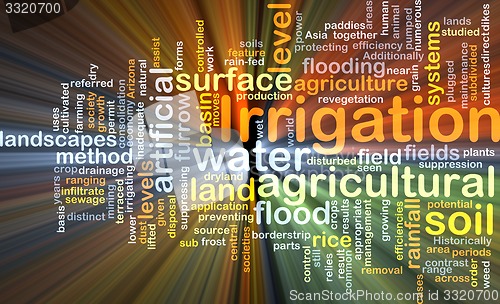Image of Irrigation background concept glowing