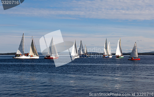 Image of Russia, Kandalaksha - JUNE 30, 2015: Regatta \"Cup Kandalaksha Ba