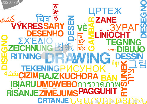 Image of Drawing multilanguage wordcloud background concept