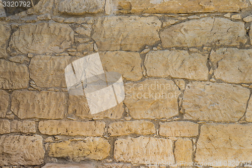 Image of Old coquina Stone wall texture or background