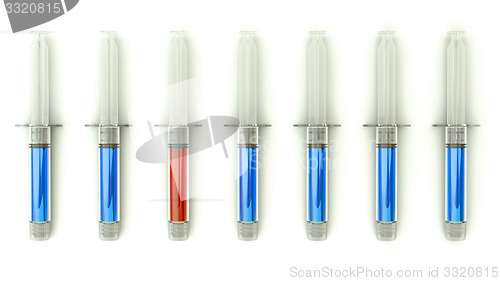 Image of Right Medical choice with group of syringes 