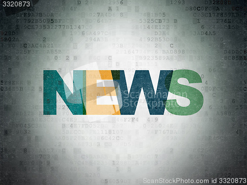 Image of News concept: News on Digital Paper background