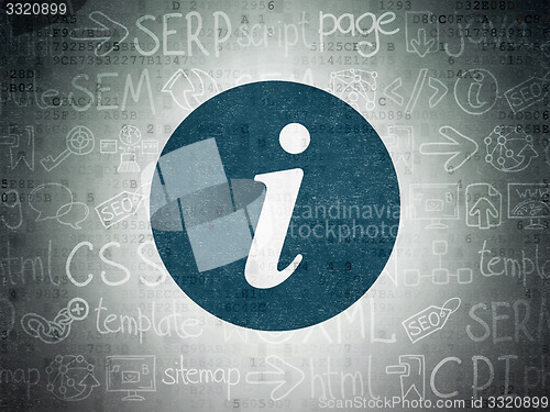 Image of Web development concept: Information on Digital Paper background