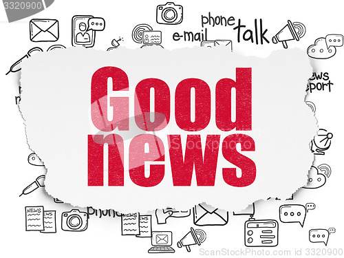 Image of News concept: Good News on Torn Paper background