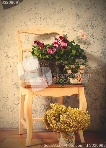 Image of still life with home flowers
