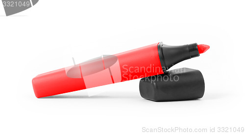 Image of Red highlighter isolated