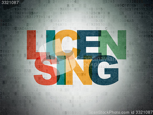 Image of Law concept: Licensing on Digital Paper background