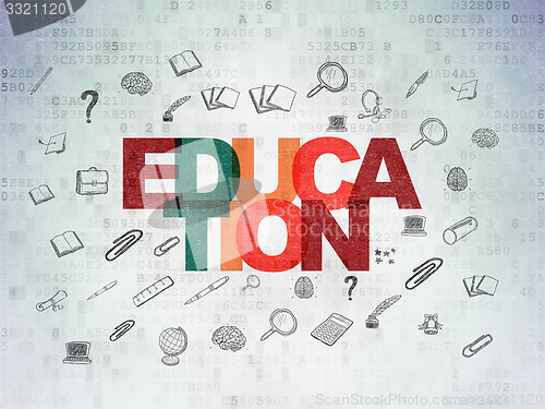 Image of Studying concept: Education on Digital Paper background