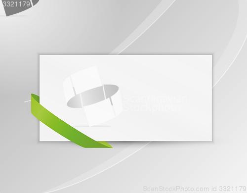 Image of ribbon or bookmark with blank paper