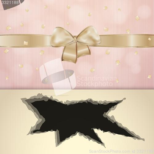 Image of invitation card with black hole