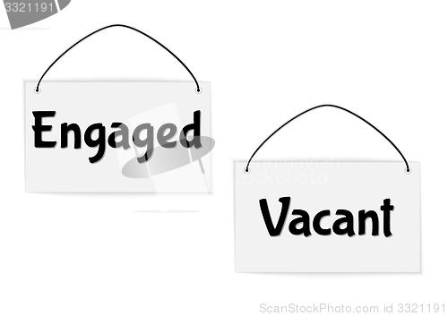 Image of engaged and vacant signs