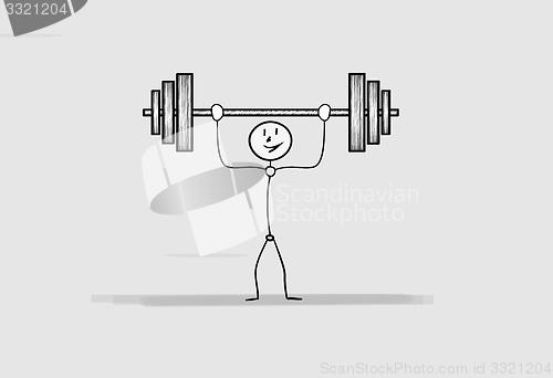 Image of man with dumbbell