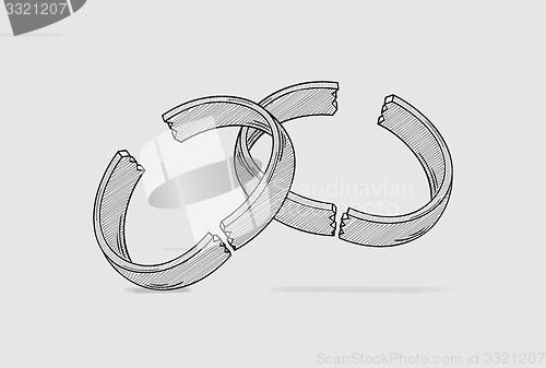 Image of broken ring, divorce