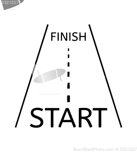 Image of road and start and finish
