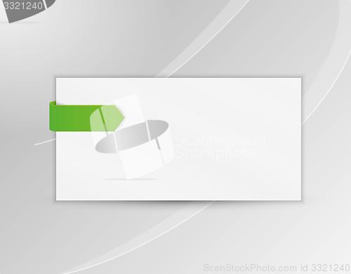 Image of ribbon or bookmark with blank paper