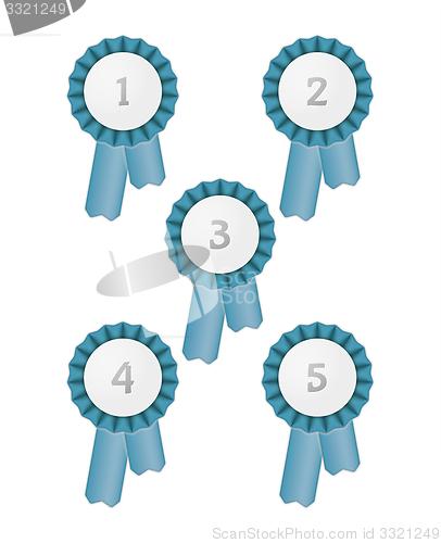 Image of five award ribbons