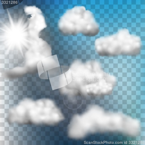 Image of Set of clouds. EPS 10