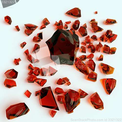 Image of piece of amber on white background