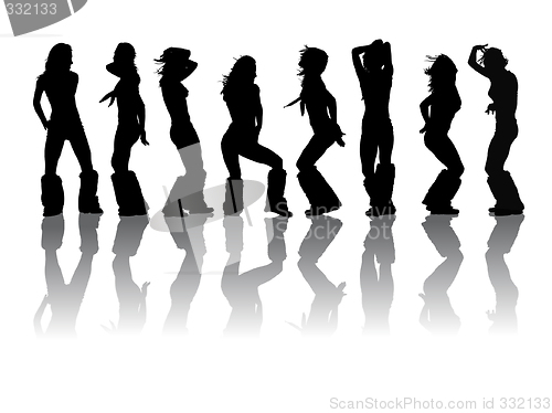 Image of girls silhouettes