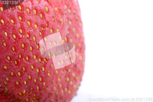 Image of Close up strawberry in a cold ice