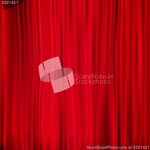 Image of Red curtain on theater. EPS 10