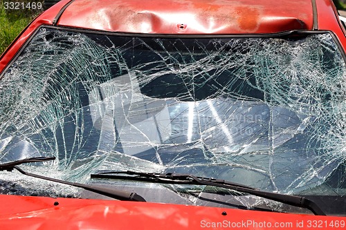 Image of Broken Windshield