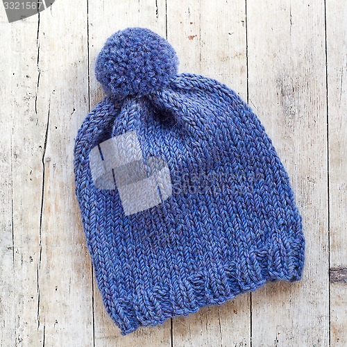 Image of wool blue hat