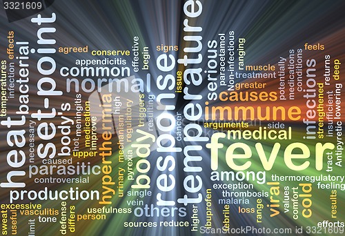 Image of Fever background concept glowing