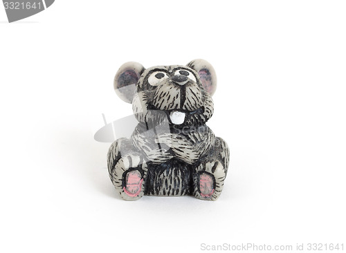 Image of Old dirty ceramic mouse