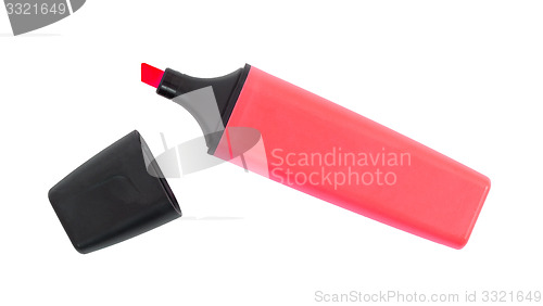 Image of Red highlighter isolated