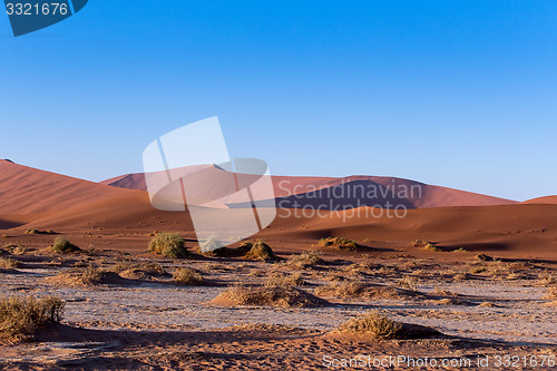 Image of beautiful landscape of Hidden Vlei in Namib desert 