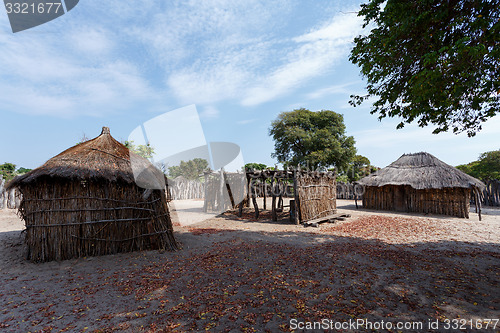 Image of traditional african village with houses 