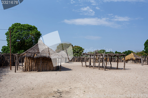 Image of traditional african village with houses 