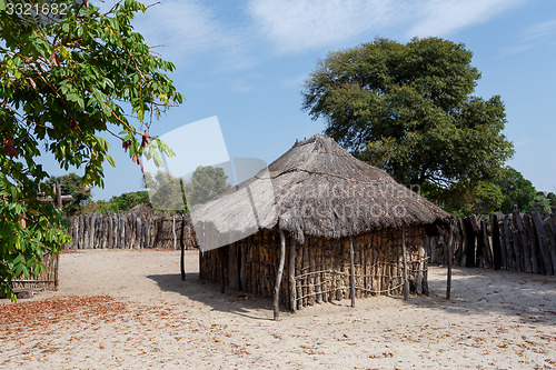 Image of traditional african village with houses 