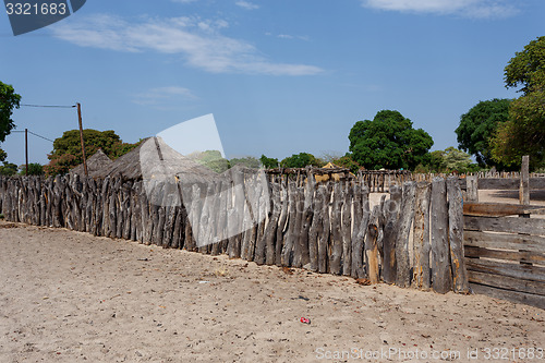 Image of traditional african village with houses 