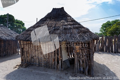 Image of traditional african village with houses 