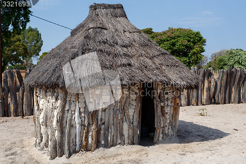 Image of traditional african village with houses 