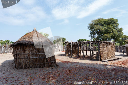 Image of traditional african village with houses 