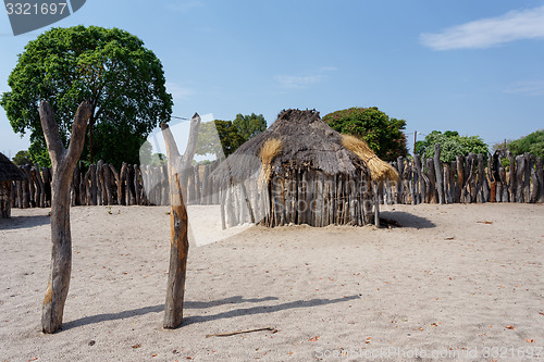 Image of traditional african village with houses 