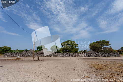 Image of traditional african village with houses 