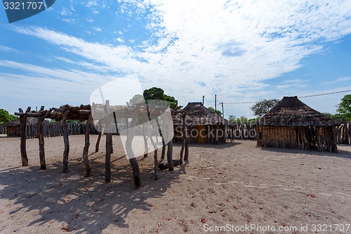 Image of traditional african village with houses 