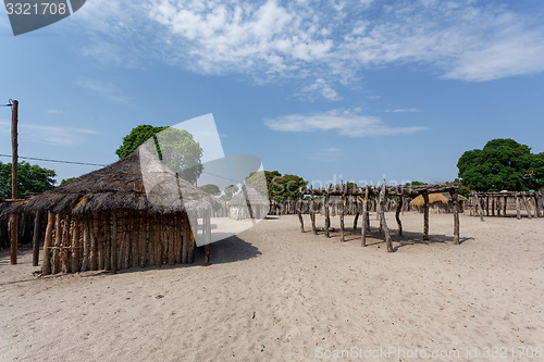 Image of traditional african village with houses 