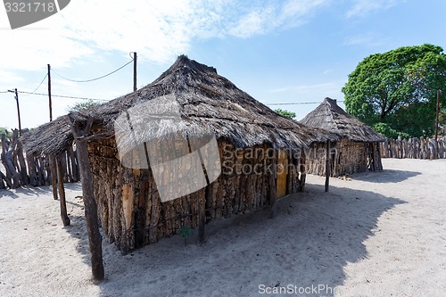 Image of traditional african village with houses 