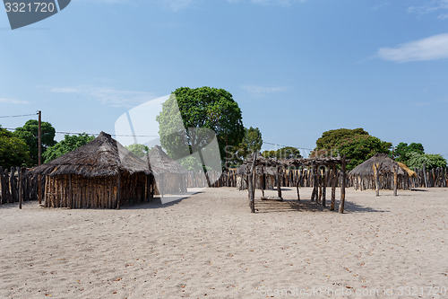 Image of traditional african village with houses 