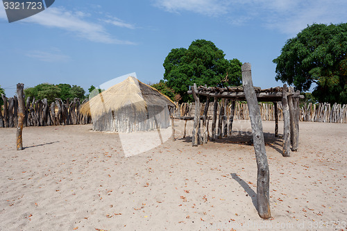 Image of traditional african village with houses 