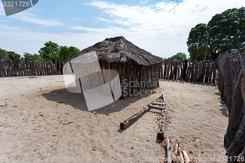 Image of traditional african village with houses 