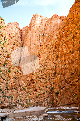 Image of  in todra gorge morocco africa   river