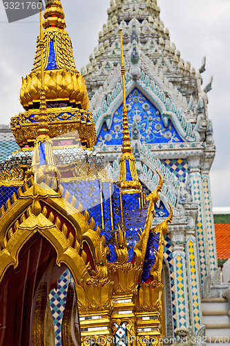 Image of  thailand asia   in  bangkok rain  temple      mosaic