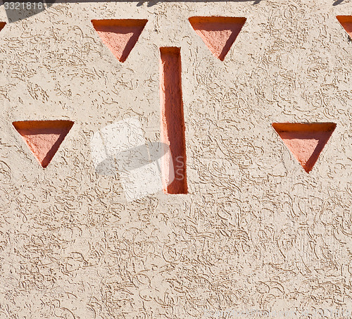Image of line in morocco africa old tile and colorated floor ceramic abst